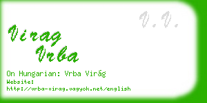 virag vrba business card